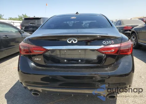 2018 Infiniti Q50 Red Sport 400 z USA, uszkodzony, nr VIN JN1FV7AR8JM480495